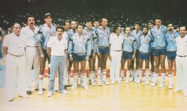 Equipo de España en la final de baloncesto de Los Angeles 1984